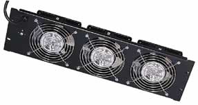 19" FAN PANEL - 3RU - designed to blow air directly onto equipment