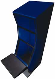 PROFILE G Consoles are designed to provide ergonomic assistance in an environment utilising a lot of equipment and/ or where space is acontributing factor to the design layout.  THe Profile G console offers 12RU immediately above the desk, an 8RU section above and a further 7RU tilted section above that.  There is 10RU of useable space below the desk.  Available in 10", 21" and 650mm wide formats.