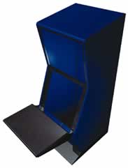 PROFILE J Console offers 12RU of space immediately above the desk, with a further 12RU section tilted forward above that.  There is 10RU of space below the desk.  Available in 10", 21" and 650mm wide formats.